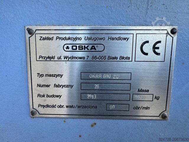 Cippatrice con nastri di alimentazione OSKA OKRR 600 ZD Loading Unloading