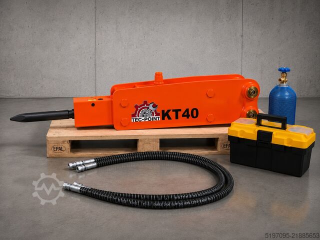 פטיש הידראולי למיני מחפרים במשקל 0.8–2.5 טון Tec-Point KT40 – Top Type-S Profi-Komplettset NEU!