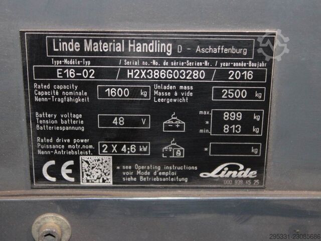 Elektro 3 Rad-Stapler Linde E 16-02  386