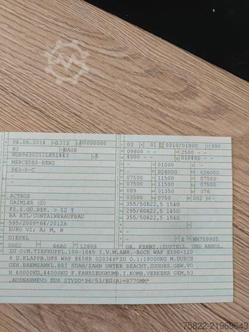 Camión con caja móvil MERCEDES-BENZ Actros 2542 / Volumen / German / wenig KM