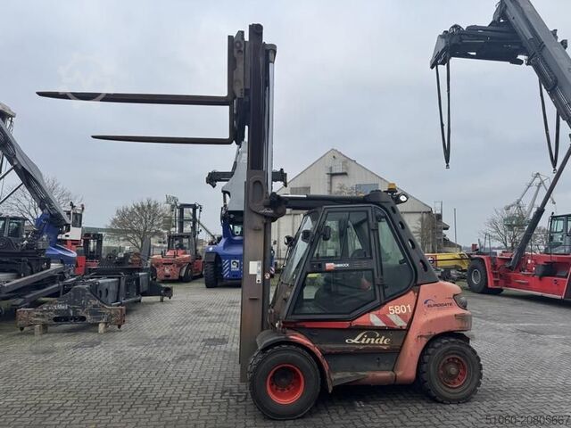 Wózek widłowy z silnikiem wysokoprężnym Linde H80D-02