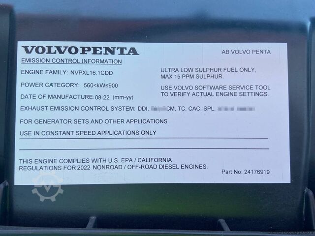 Generator set Volvo TWD1683GE - 740 kVA Stage V - DPX-19040-O