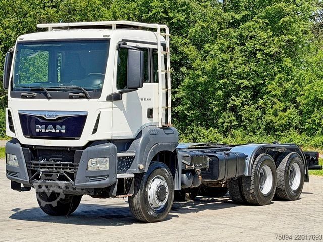 Shasi kamioni MAN TGX 33.480 Fahrgestell 6,70 m * 6x6  *TOP!