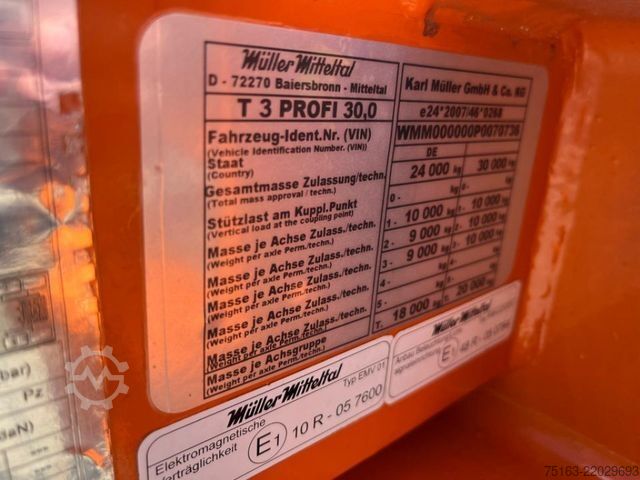Lavtlaster tilhenger MÜLLER-MITTELTAL Tiefladeanhänger T 3 Profi 30,0 Tiefladeranhänge