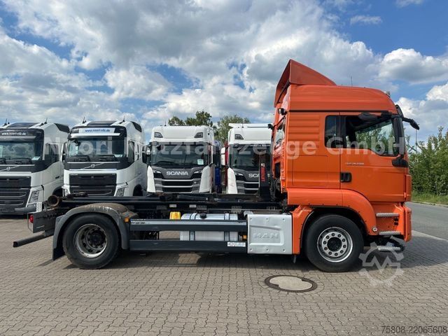 Kamion me krah të lëvizshëm për kontejnerë MAN TGS 18.500 Abroller HIAB XR72 CITY Navi LGS