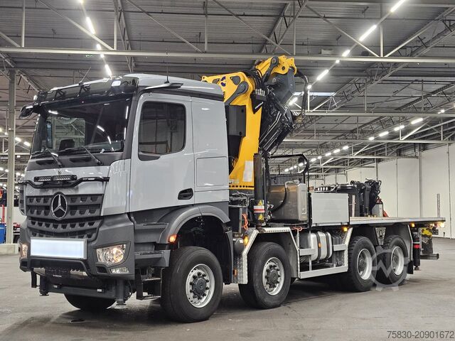 Crane truck Mercedes-Benz AROCS 3253 8x8 / 65 t/m CRANE + JIB + WINCH / K...