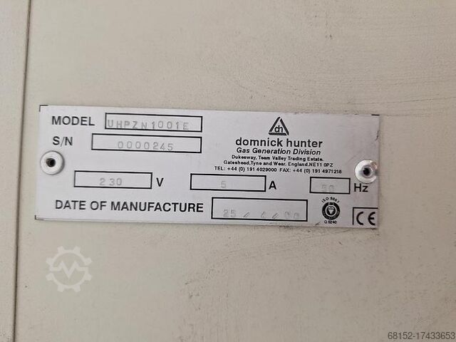 Nitrogen Generator Domnick Hunter Nitrox Z UHPZN1001