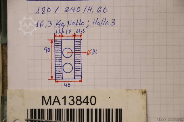 बदलने योग्य जॉ सेट, ऊपरी जॉ का सेट, 4 सेट SCHUNK SWB-200 Backenbreite 40 mm