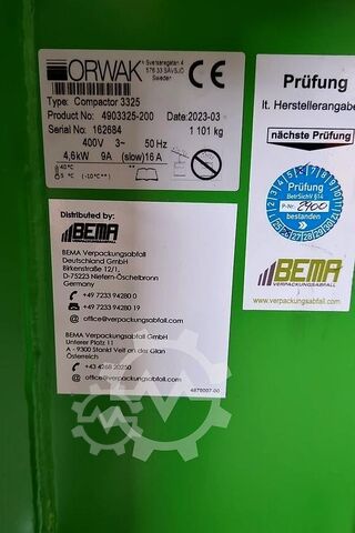  Orwak Compactor 3325