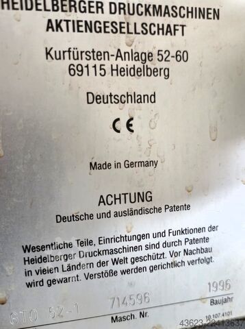 Offsetdruckmaschine Heidelberg GTO 52