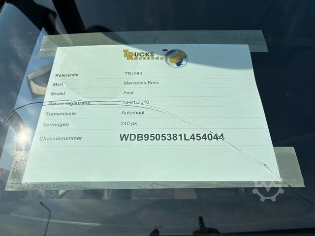 Trasporto refrigerato/congelato Mercedes-Benz Axor 1824 + CARRIER SUPRA 750 + DHOLLANDIA 2000...