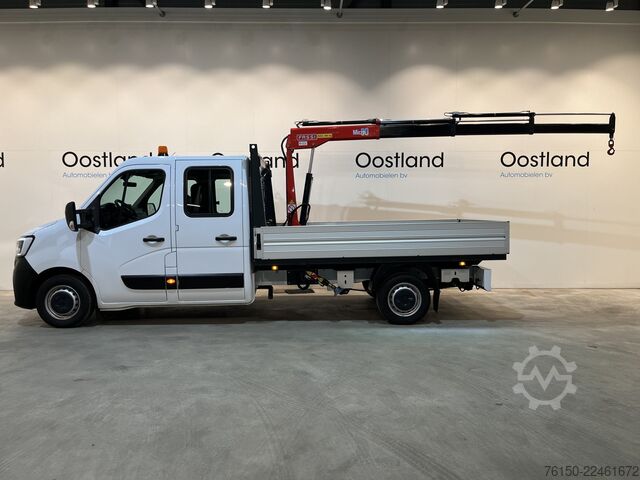 Camião plataforma com grua Renault Master 2.3 dCi 145 PK L3 DC Dubbel Cabine Open ...