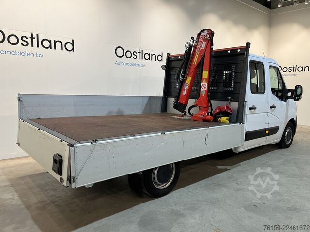 Camião plataforma com grua Renault Master 2.3 dCi 145 PK L3 DC Dubbel Cabine Open ...