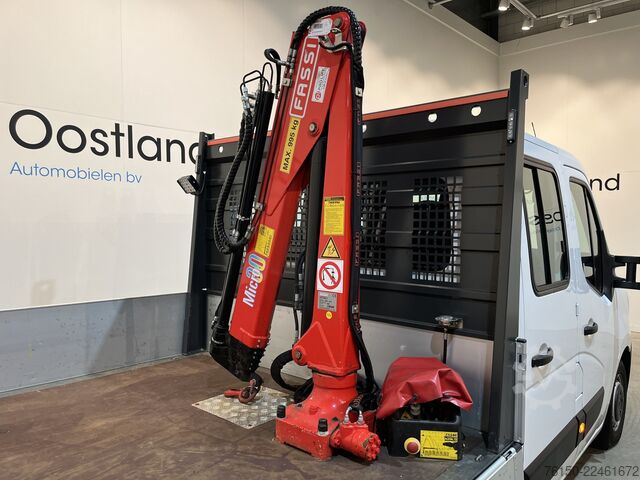 Camião plataforma com grua Renault Master 2.3 dCi 145 PK L3 DC Dubbel Cabine Open ...