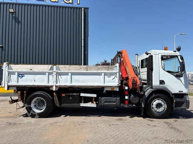 3 taraflı damper Renault Premium + PALFINGER PK 10000.  2 X EXT.  + REMO...