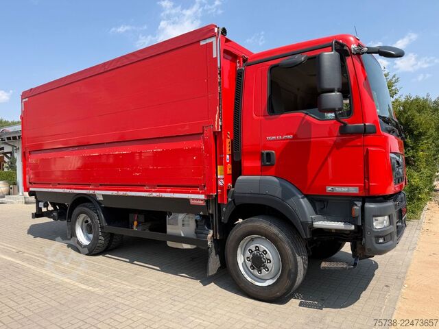 LKW mit Getränkeaufbau MAN TGM 13.290 4x4 Getränke/Seitenlader+LBW/Navi