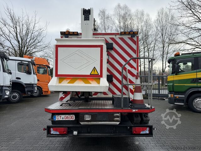 Piattaforma aerea montata su camion MAN TGL 12.180 Koffer mit Ruthmann Versalift 14.90m