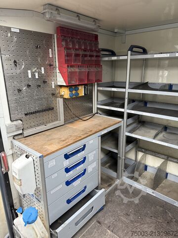 Piattaforma aerea montata su camion MAN TGL 12.180 Koffer mit Ruthmann Versalift 14.90m