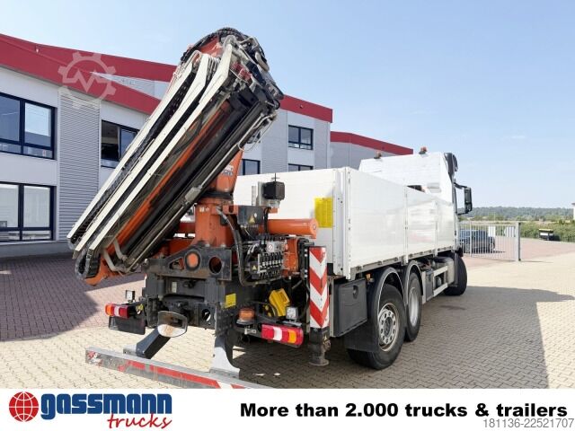 Automobilis ar plakanu platformu Mercedes-Benz Actros 2746 L 6x2, Kran Atlas 240.2E-A4, Funk,