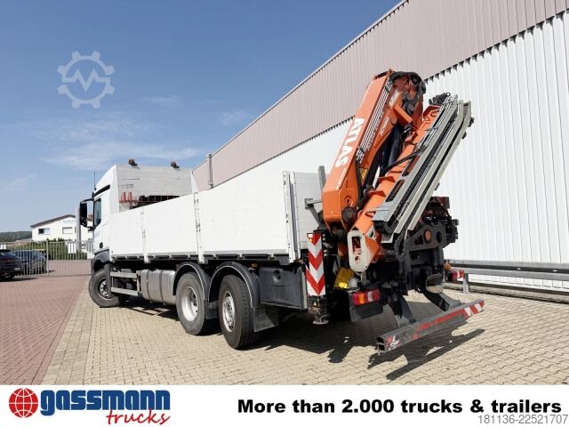 Automobilis ar plakanu platformu Mercedes-Benz Actros 2746 L 6x2, Kran Atlas 240.2E-A4, Funk,