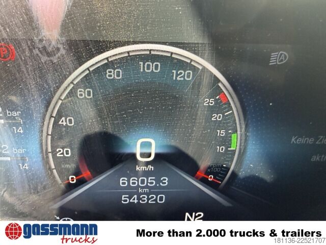 Automobilis ar plakanu platformu Mercedes-Benz Actros 2746 L 6x2, Kran Atlas 240.2E-A4, Funk,