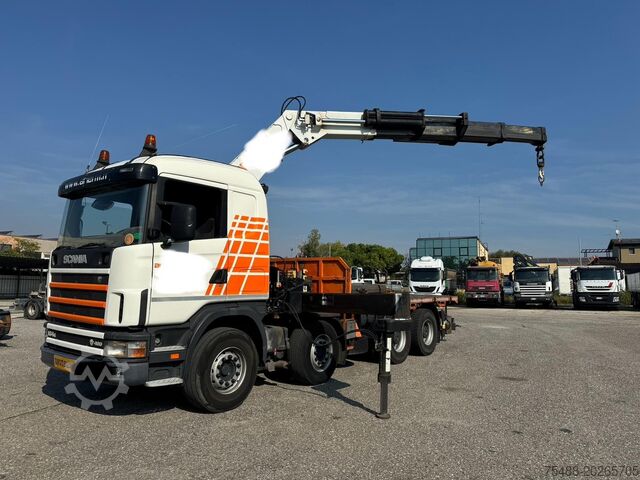 CASSONE+GRU BONFIGLIOLI 80.000 4ASSI 8X4 SCANIA 164 G 480 CASSONE + GRU BONFIGLIOLI