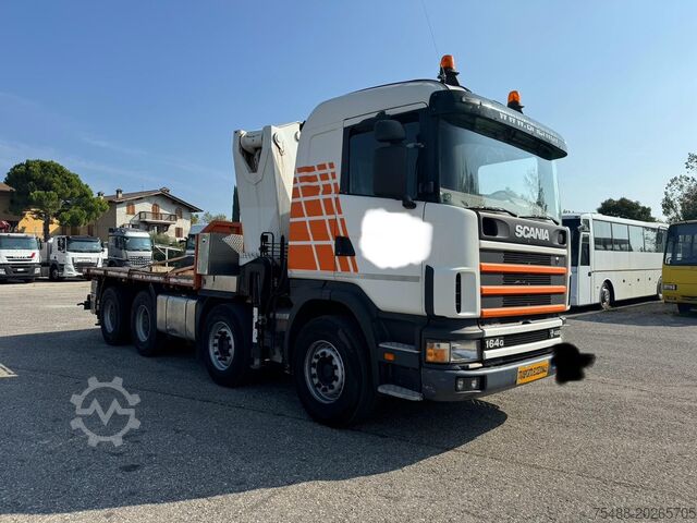 Sanduk + Dizalica BONFIGLIOLI 80.000, 4 osovine, 8X4 SCANIA 164 G 480 CASSONE + GRU BONFIGLIOLI