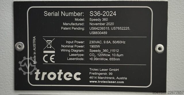 খোদাইকরণ যন্ত্র Trotec Speedy 360
