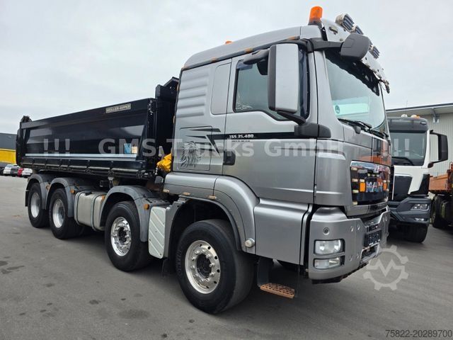 Τρίπλευρο ανατρεπόμενο φορτηγό MAN TGS 35.480 / WECHSEL Meiller Bordm + ISO Mulde
