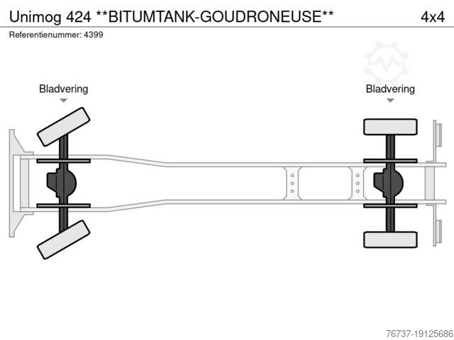 Pulverizador de asfalto Unimog 424 **BITUMTANK-GOUDRONEUSE**