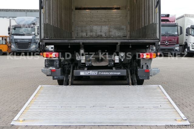 Tovorno vozilo s ravno platformo in ponjavo RENAULT Premium 430 Getränkewagen Lift-/Lenkachse EU5