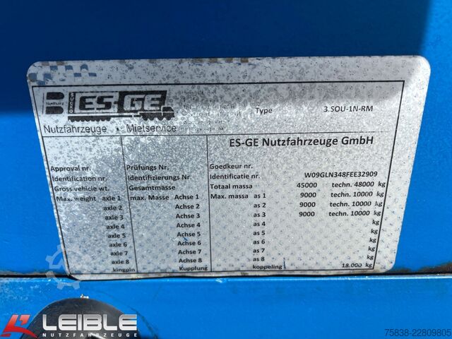 Низкорамный полуприцеп ES-GE 3.SOU-1N-RM Mega-Teleskopierbar-Radmulden-TOP-
