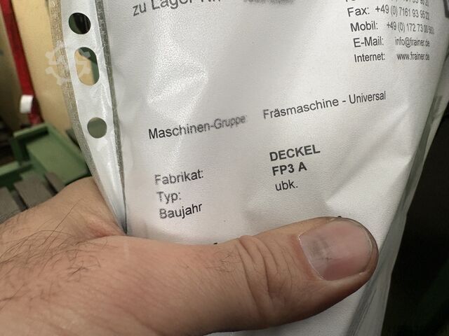 Fresatrice - Universale DECKEL FP3 A