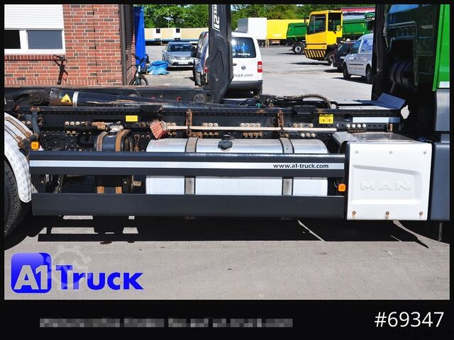 Camião porta-contentores de gancho MAN TGX 26.460 XLX BL 6x2,  Meiller, Funk