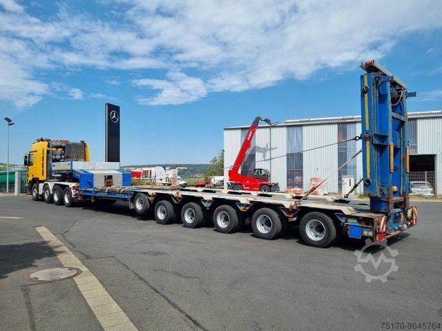 Низкорамный полуприцеп GOLDHOFER STZ-H6-57/80A Teleskop-Tieflader Waggontransport