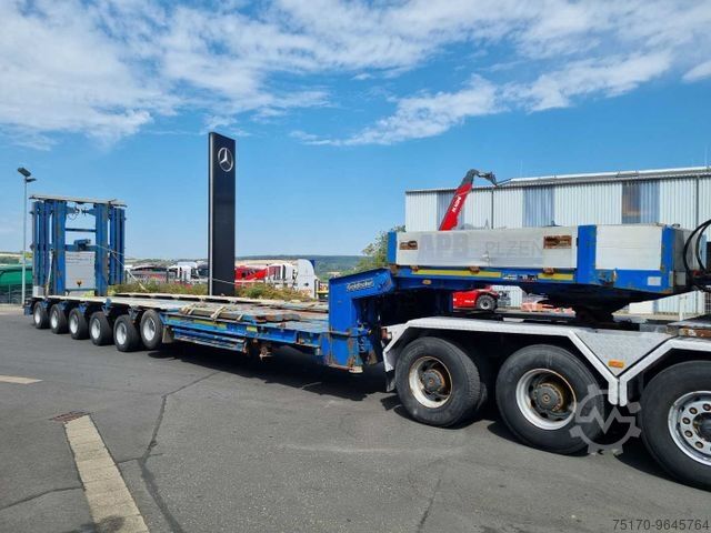 Низкорамный полуприцеп GOLDHOFER STZ-H6-57/80A Teleskop-Tieflader Waggontransport