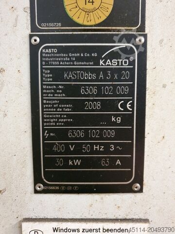 Tračna testera KASTO BBS A3x20