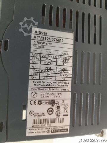 INVERTER 0,75 kW 230V SCHNEIDER SCHNEIDER ATV312H075M2
