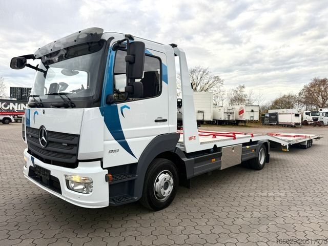 Furgon transportues makinash MERCEDES-BENZ Atego 918L Autotransporter mit BFZ Anhänger