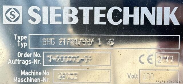 Машина для просеивания бананов Siebtechnik BHG 21/61/69/1 WS (WS 85)