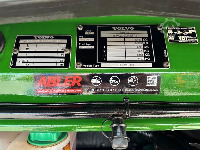 Kamion me krah të lëvizshëm për kontejnerë VOLVO FH 480 Abrollkipper Lenkachse Retarder