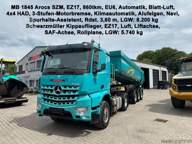 Standard SZM MERCEDES-BENZ 1845 Arocs SZM 4x4 HAD Alufelgen + Kippaulieger