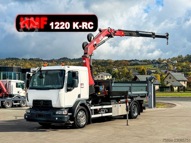 Abrollkipper RENAULT D 18 * ABROLLKIPPER + HMF 1220 K-R * TOP!