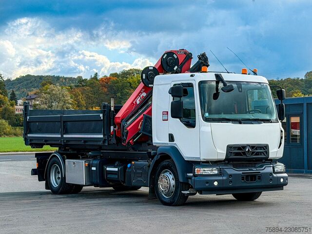 Abrollkipper RENAULT D 18 * ABROLLKIPPER + HMF 1220 K-R * TOP!