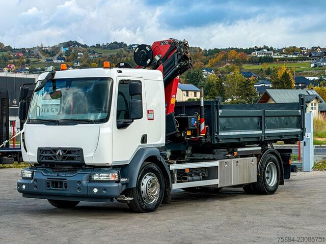 Abrollkipper RENAULT D 18 * ABROLLKIPPER + HMF 1220 K-R * TOP!