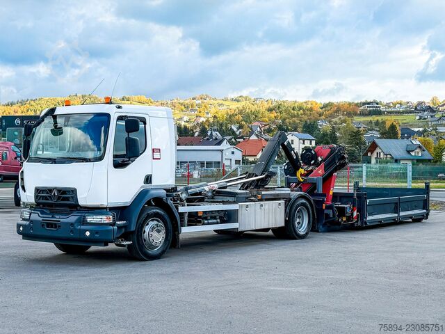 Abrollkipper RENAULT D 18 * ABROLLKIPPER + HMF 1220 K-R * TOP!