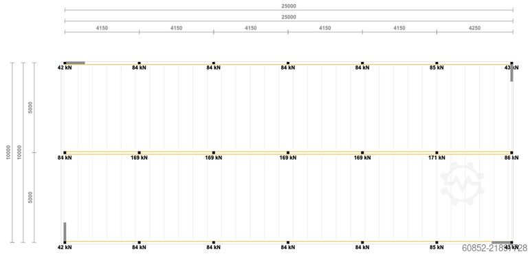 Lagringsplattform 10x25m Lagerbühne , Belastung : 500kg/qm Unterkante: 3,0m , ca. 250qm Systembühne