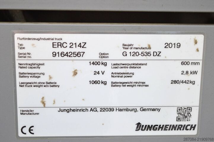 Manuell stabler Jungheinrich ERC 214z