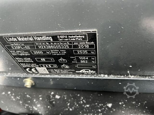 Forklift listrik 4 roda Linde E20PL-02
