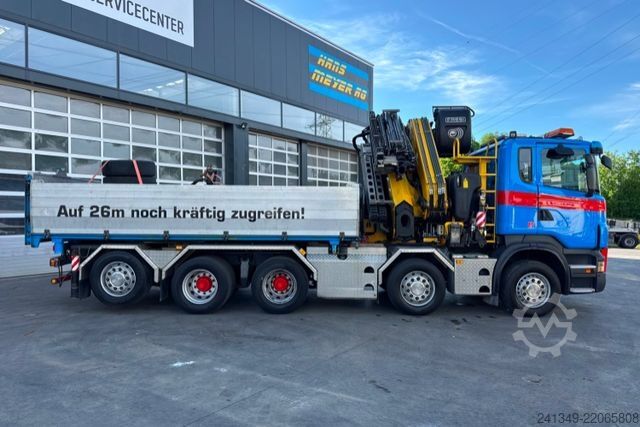Jeřáb na nákladním automobilu SCANIA R480 10x4 Fassi 660 Kipper 3S